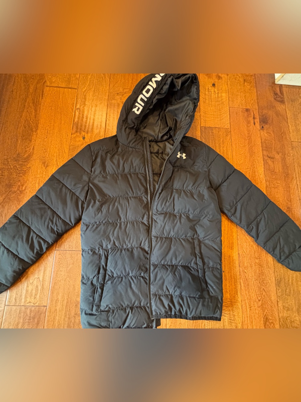 Under Armour Black Quilted Jacket with Logo
